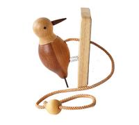 Tirez sur câble - Support adhésif pour porte - Pendentif rétro en bois - Charmant Knockeer magnifiquement créatif - Cloche de pic réaliste pour maison, appartement, arrière-cour