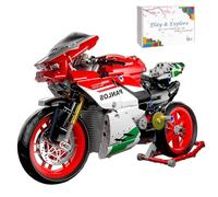 Tirff Technic Moto de Blocs de Construction pour Ducati, 803 Pièces MOCMoto Jeu de Construction, Modèle de Moto À Collectionner Blocs de Construction Modèle Compatible avec Lgo