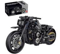 Tirff Technic Moto de Blocs de Construction pour Harley-Davidson, 586 Pièces 1:8 MOC Jeu de Construction, Modèle À Collectionner
