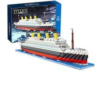 Tirff Titanic Jeux de Construction, 4404 Pièces Bateau de Croisière Jeu de Construction, Mini Nano Blocs Cadeau pour Adultes et Adolescents, Non Compatible avec Lgo 10294 Le Titanic