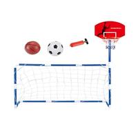 TIrievza Panier de Basket pour, Centre Sportif 2 en 1 pour, Ensemble de Jeu de Basket-Ball en Salle, Comprend Un Panier de Basket-Ball, Un But de Football pour garçons et Filles