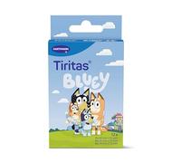 Tiritas Bluey, avec les personnages emblématiques de la série Bluey, designs assortis, Bandit, Chilli, Bingo, Bluey, 12 unités