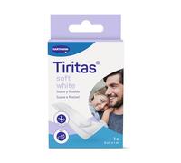 Tiritas Soft: Pansements blancs en papier doux, adaptés aux peaux sensibles et délicates. Protection douce pour les petites plaies, découpables ; 8 cm x 1 m ; 1 pièce