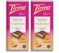 Tirma Barre de chocolat au lait fourrée à la crème de yaourt et à l'orange 103g | Chocolat crémeux aux agrumes | Dessert au chocolat ou en-cas sucré | Chocolat pour enfants (Lot de 2)