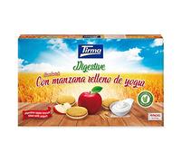Tirma Sandwich Digestive à la Pomme Fourré au Yaourt 180g | Biscuits Digestifs avec Crème de Yaourt et Pomme | Snack Léger et Végétarien | Idéal pour le Goûter et les Pauses Sucrées