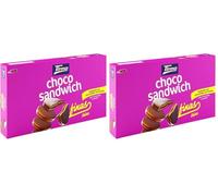 Tirma Sandwich Fino au Chocolat au Lait 8 Packs de 27g | Gâteaux Fourrés au Chocolat | Biscuit Croquant | Snack Idéal pour le Goûter ou les Pauses Gourmandes | Fabriqué aux Canaries (Lot de 2)