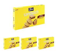 Tirma Sandwich Gâteaux Chocolat 4 x 45g | Biscuits Fourrés au Chocolat au Lait | Gâteaux Croustillants Végétariens | Snack Pratique et Gourmand | Idéal pour le Goûter et les Pauses Sucrées (Lot de 4)