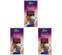 Tirma Zéro Sans Sucre Ajouté Barre de Chocolat au Lait avec Amandes Entières 125g| Convient aux Diabétiques | Collation Végétarien | Chocolat Sans Gluten (L'emballage peut varier) (Lot de 3)