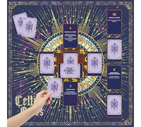 Tirmanaz Nappe d'autel, Nappe de Tarot en Velours, Nappe de Divination imprimée Croix Celtique pour la Lecture, Tapis de Tarot Violet pour la Lecture, Les Cartes, la Sorcellerie, la Magie