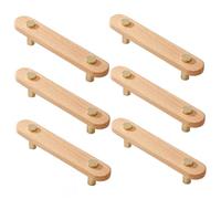 Tirmère de tiroir en bois de 6 pcs 3,78 pouces de trous en bois tirages avec des poignées d'armoire de remplacement de base en or avec vis