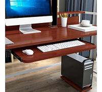 Tiroir à clavier réglable - Support coulissant sous le bureau, étagère en bois pour meubles de bureau, solution ergonomique pour économiser de l'espace