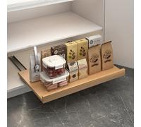 Tiroir à Ouverture par Pression Tiroir Caché de Plinthe pour Meubles de Cuisine, Rangement Gain de Place sous Meuble, Tiroirs Faciles d’Accès avec Push to Open(Natural,WxD-80x30cm(31 1/2x11 3/4"))