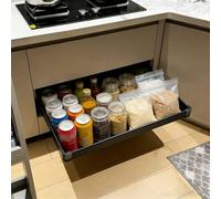 Tiroir à Ouverture par Pression Tiroir de Cellier avec Glissière de Tiroir à Ouverture par Poussée, Tiroirs Extraitibles de Cuisine, Organiseur de Rangement Caché(WxD-41x46cm(16 1/8x18 1/8"))