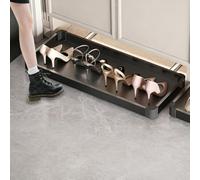 Tiroir à Ouverture par Pression Tiroirs sous Meuble avec Système Push to Open, Tiroir Toe Kick Sans Perçage, Étagères de Meuble à Chaussures Lisses & Silencieuses(Black,WxD-71x56cm(28x22"))