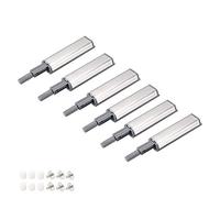 Tiroir Armoire Porte Push Touch Loquet Matériel Mince Linéaire Nickel Brossé Cuisine Maison 6 Pcs