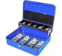 tiroir-Caisse, Caisse enregistreuse Manuelle en métal avec Couvercle(Blu)