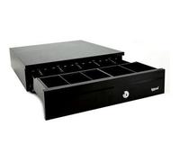 Tiroir caisse enregistreuse - iggual - IRON-30 - Noir - 10 Compartiments - Ouverture Manuel/Automatique