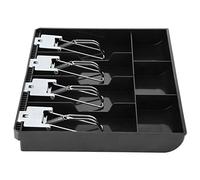 Tiroir Caisse, Plateau de Caisse Enregistreuse, 7 Grilles Organisateur de Monnaie Avec 4 Billets Et 3 Plateaux à Pièces, Pour Point De Vente, centre commercial 32,2 * 24,5 * 3,5 cm (Noir)