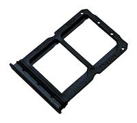 Tiroir Carte Dual Nano SIM pour OnePlus 6T (A6010, A6013), Piece de Remplacement Original, Noir Miroir