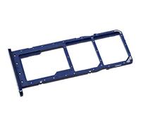 Tiroir Carte Dual SIM et Support Mémoire Micro-SD pour Samsung Galaxy A03s, Piece Remplacement Original, Bleu
