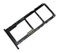 Tiroir Carte Dual SIM et Support Micro-SD pour Huawei Y6p, Piece de Remplacement Original, Minuit Noir