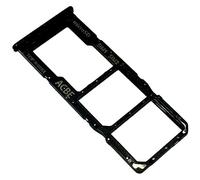 Tiroir Carte Dual SIM et Support Micro-SD pour Samsung Galaxy A32 4G, Piece de Remplacement Original, Noir
