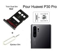 Tiroir Carte Sim et Nano Memory - Huawei - P30 Pro - Installation Simple - Noir - 10g