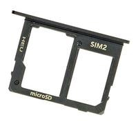 Tiroir Carte SIM et Support Micro-SD de Replacement pour Samsung Galaxy J6 (SM-J600F/DS), Noir