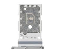 Tiroir Carte Sim Original pour Galaxy S22 / S22 Plus Compartiment Dual Nano Sim Samsung Blanc