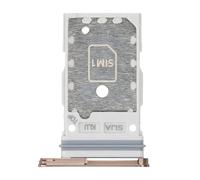 Tiroir Carte Sim Original pour Galaxy S22 / S22 Plus Compartiment Dual Nano Sim Samsung Rose champagne