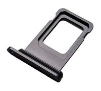 Tiroir Carte Single Nano SIM pour Apple iPhone 11 (A2221), Piece de Remplacement Original, Noir