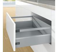 Tiroir casserolier en kit - hauteur 126 mm (218 mm avec bandeaux) - arcitech - Décor : Blanc - Longueur : 400 mm - HETTICH