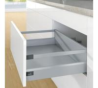 Tiroir casserolier en kit - hauteur 94 mm (186 mm avec bandeaux) - arcitech - Décor : Blanc - Longueur : 550 mm - HETTICH