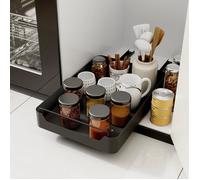 Tiroir Coulissant Cuisine Adhesif,35 * 42cm Sans Perçage Rangement Plateau Coulissant Placard pour Epices,Bac Organisateur
