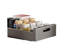 Tiroir Coulissant Cuisine, Etagere Cuisine Plateau Coulissant Cuisine, Organiseurs De Placards Tiroir Telescopique Cuisine Pour Placard De Cuisine,25Lx43Px9H CM,Pas Besoin De Percer Ni De Clouer,Noir