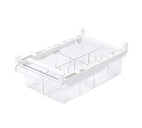 Tiroir coulissant en plastique transparent pour réfrigérateur, boîte de rangement pour réfrigérateur pour congélateur, armoire, organisation du garde-manger (B(4 grilles))