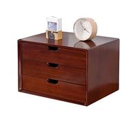 Tiroir de bureau en bois pour fournitures de bureau et scolaires - Classeur A4 avec 3 tiroirs, 4 tailles et 3 couleurs - Solution de rangement fonctionnelle élégante