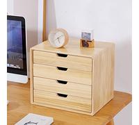 Tiroir de bureau en bois pour la maison et le bureau - Classeur A4 avec 4 tailles et 3 options de couleur - Parfait pour les fournitures scolaires et les essentiels de bureau