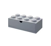 LEGO – Tiroir de bureau empilable – 8 tenons – Gris
