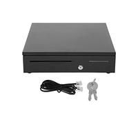 Tiroir de Caisse enregistreuse avec Plateau Amovible, 1 Compartiment pour Billets 4/5, Interface RJ11, Verrouillage Manuel Automatique, DC12V-24V