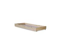 Homestyle4u Tiroir de rangement pour lit à roulettes, bois naturel