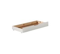 AltoBuy Themis - Tiroir de Lit sur roulettes en Pin Laqué Blanc