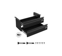 VEVOR Tiroir Coulissant sous Bureau, 457x227x200 mm, Tiroir Organisateur de Rangement sous Bureau Caché à 2 Couches, Capacité de Charge 5 kg, pour Maison sous Table, Poste de Travail Assis-debout