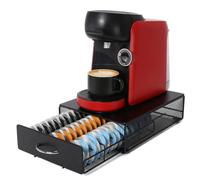 Tiroir de rangement compact, compatible capsules tassimo, Noir.