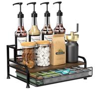 Tiroir de rangement pour 36 Capsules, Porte Capsule Dolce Gusto avec Support de Sirop de Café, Grande Capacité Support Dosette Dolce Gusto pour Cuisine, Maison, Bureau