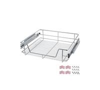 Tiroir de rangement téléscopique chromé gris