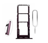 Tiroir Double Carte SIM + MicroSD pour Samsung Galaxy A14 5G (SM-A146) Support Plateau Porte - Rouge Dark Red