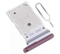 Tiroir Double Carte SIM MicroSD pour Samsung Galaxy S22 Ultra 5G (SM-S908B) Support Plateau Porte - Violet Burgundy Rouge