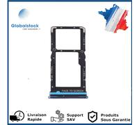 Tiroir Double SIM PREMIUM pour Xiaomi Mi 10T Lite - Bleu