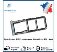 Tiroir Double SIM Premium pour Xiaomi Poco C40 - Vert